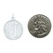 Sterling Silver Brocaded Initial Capital T Charm Jewerly 27mm x 20mm